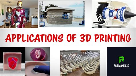 Applications of 3D printing .